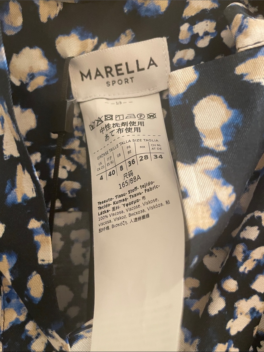 MARELLA Navy and White Floral Tie-Waist Dress - Picture 4 of 7